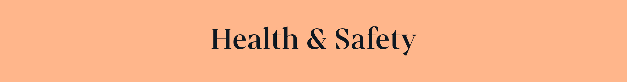 HealthSafety Health and Safety